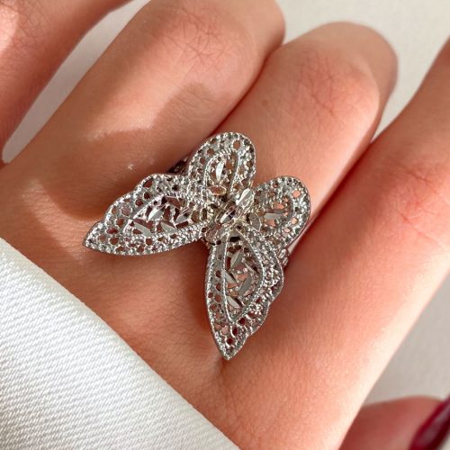 محصول انگشتر نقره ای پروانه طلا روس