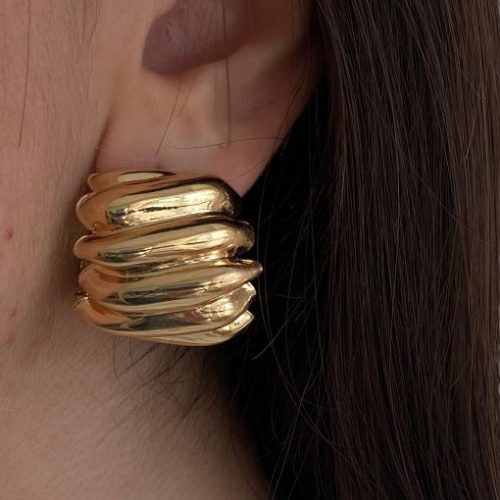 گوشواره باگتی نقره ای و طلایی