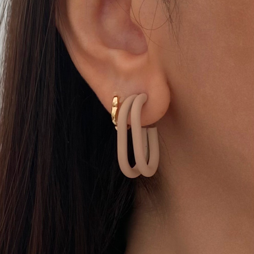 گوشواره پاستیلی مات