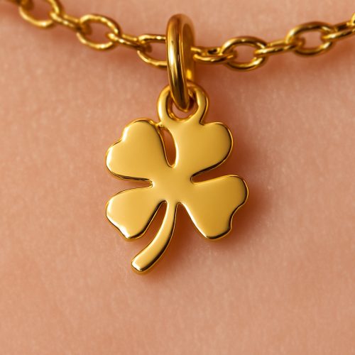 گردنبند طلایی شبدر خوش‌شانسی