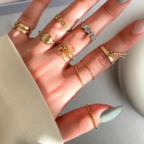 پک انگشتر طلایی هشت تایی اقتصادی