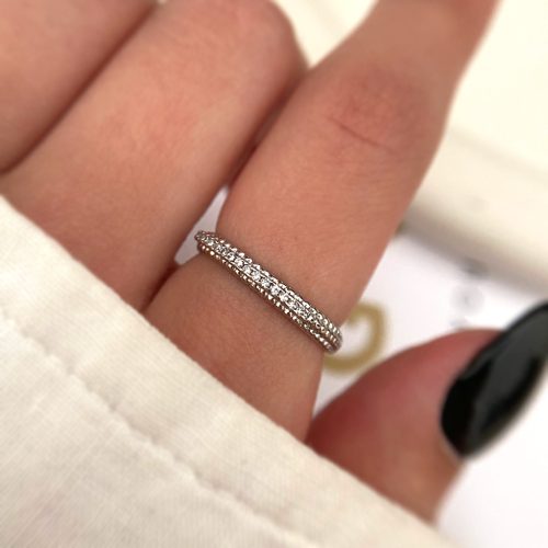 انگشتر نقره ای ساده سایز 7 برند سی ام