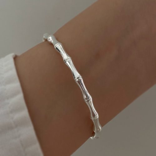 دستبند بامبو آب نقره