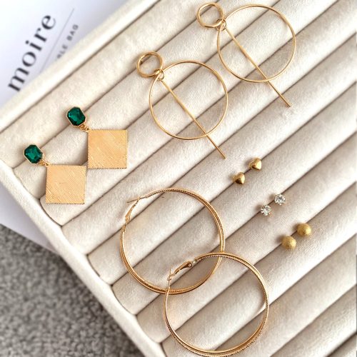 گوشواره طلایی پک شش تایی