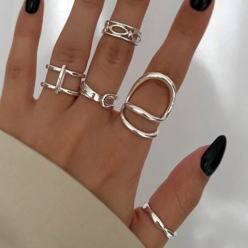 انگشتر آب نقره پک پنج تایی