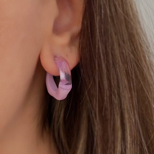 گوشواره دایره ای ارغوانی