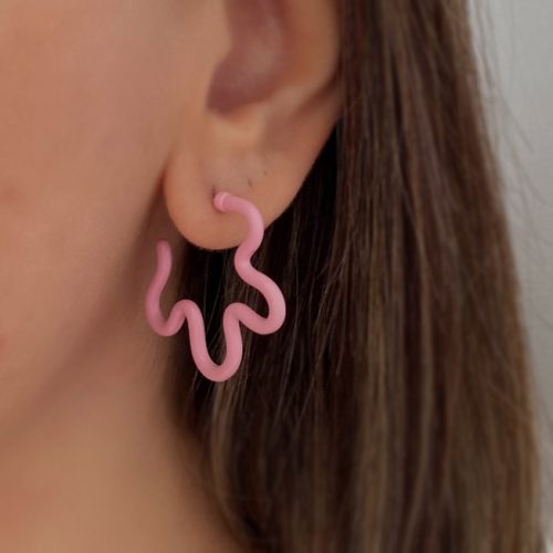 گوشواره ستاره ی صورتی