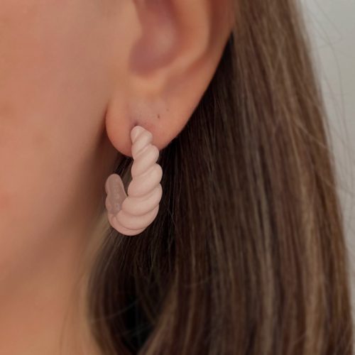 گوشواره صورتی کروسان