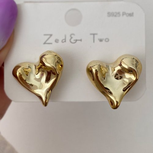 گوشواره قلب طلایی مینیمال