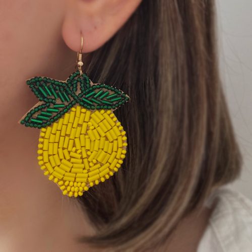 گوشواره لیمو و برگ هاش