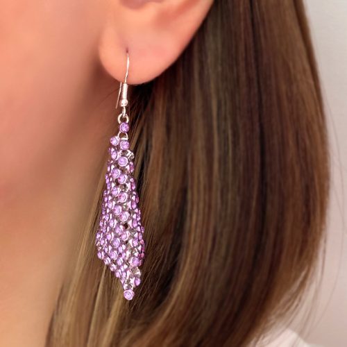 گوشواره نگین های بنفش