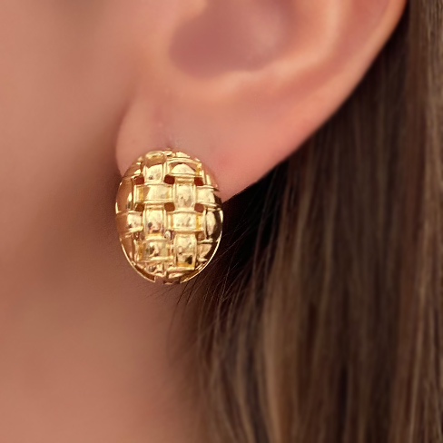 گوشواره حصیری طلایی