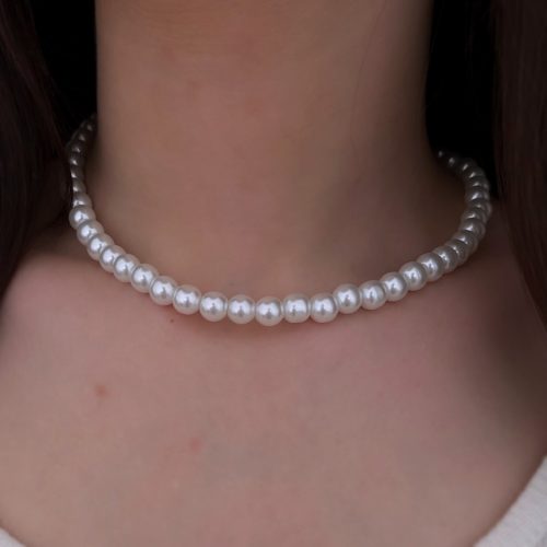 گردنبند مرواریدی ساده