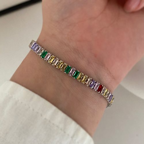 دستبند تنیسی رنگارنگ شاد